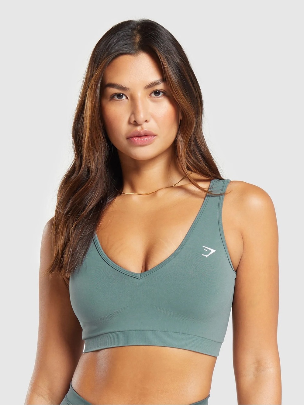 Gymshark Everyday Seamless Sports Bra – Cargo Teal | Medium